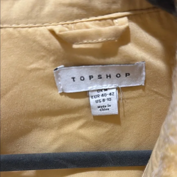 Topshop Yellow and White Plaid Shacket - Picture 4 of 8